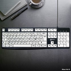 Clavier grosse touche blanc Geemarc