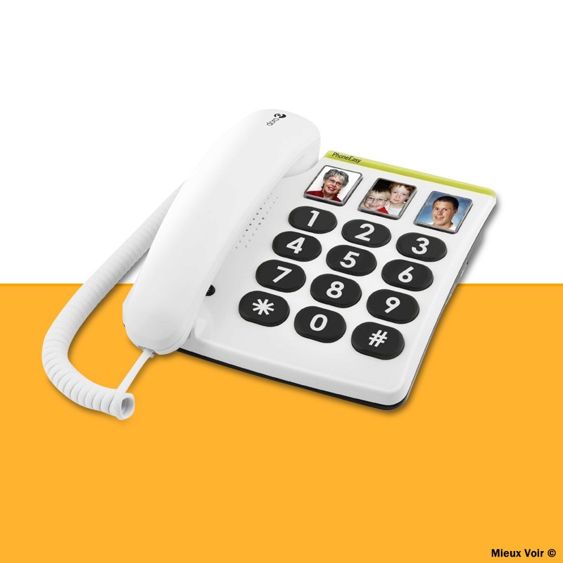 Téléphone Doro PhoneEasy 331ph : Simplifiez la Communication pour Seniors -  Mieux Voir