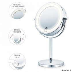 Miroir grossissant éclairant sur socle BS 55 BEURER